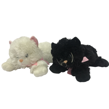 Peluche Chat Noir Et Blanc